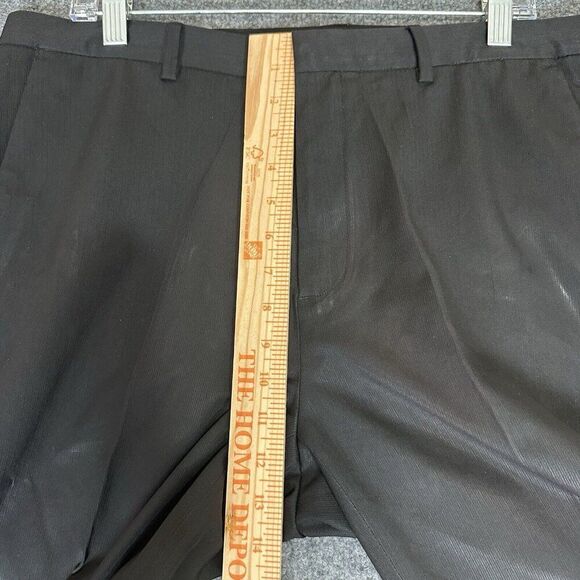 Calvin Klein Dress Pants Mens 36x32 (37x30.5) Black Flat Front Mid Rise Adult - Picture 8 of 9